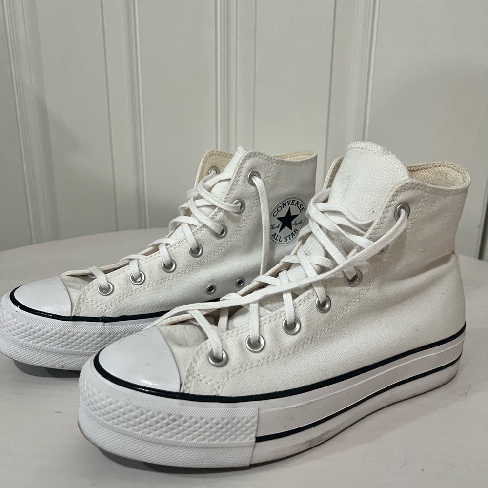 Converse Women's White Platform High-Top Sneakers